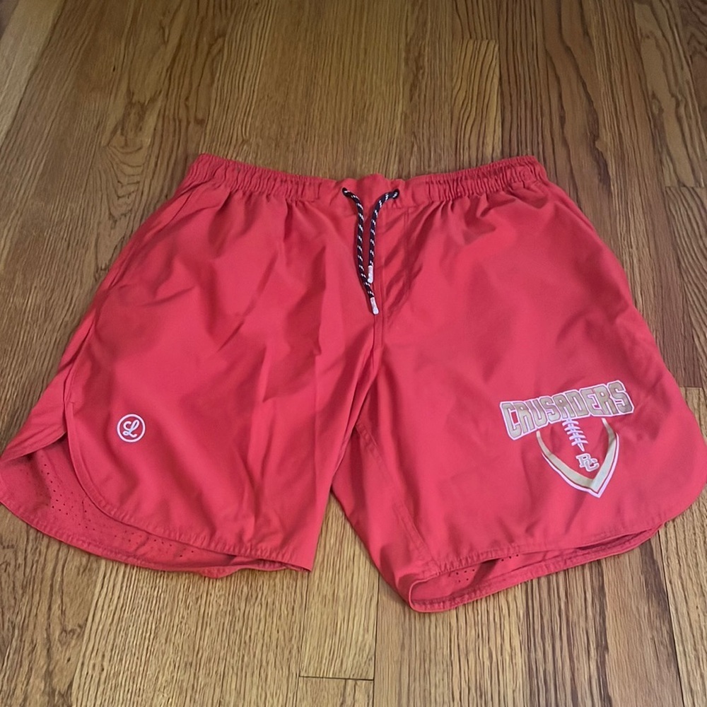 Legends Men’s Red Crusaders Swim Trunks Size L
